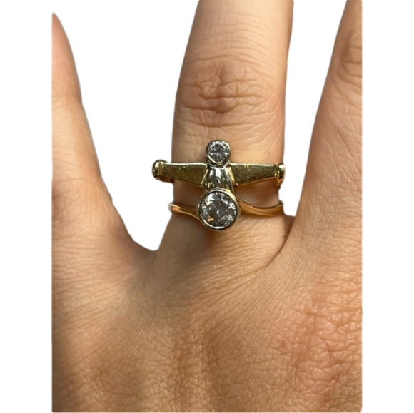 None Jewelry - 14K Diamond & Gold Ring Set